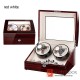 Top quality Carbon fiber Leather Premium Automatic Rotate Watch Winder Wood Glass Display Watch Box 4+6