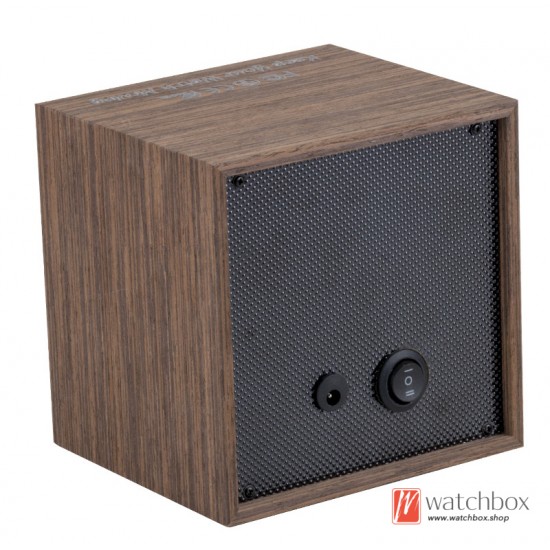 Single Small Black Walnut Wood Automatic Mechanica Watch Winder Display Organizer Storage Shake Box